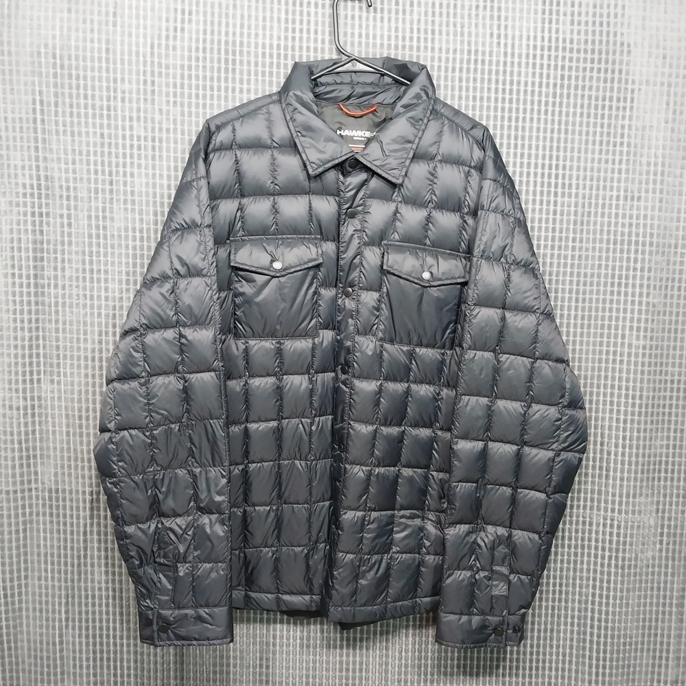 Hawke &‎ Co Mens Down Shirt Jacket Performance Quilted HEN1135S XXL Black
